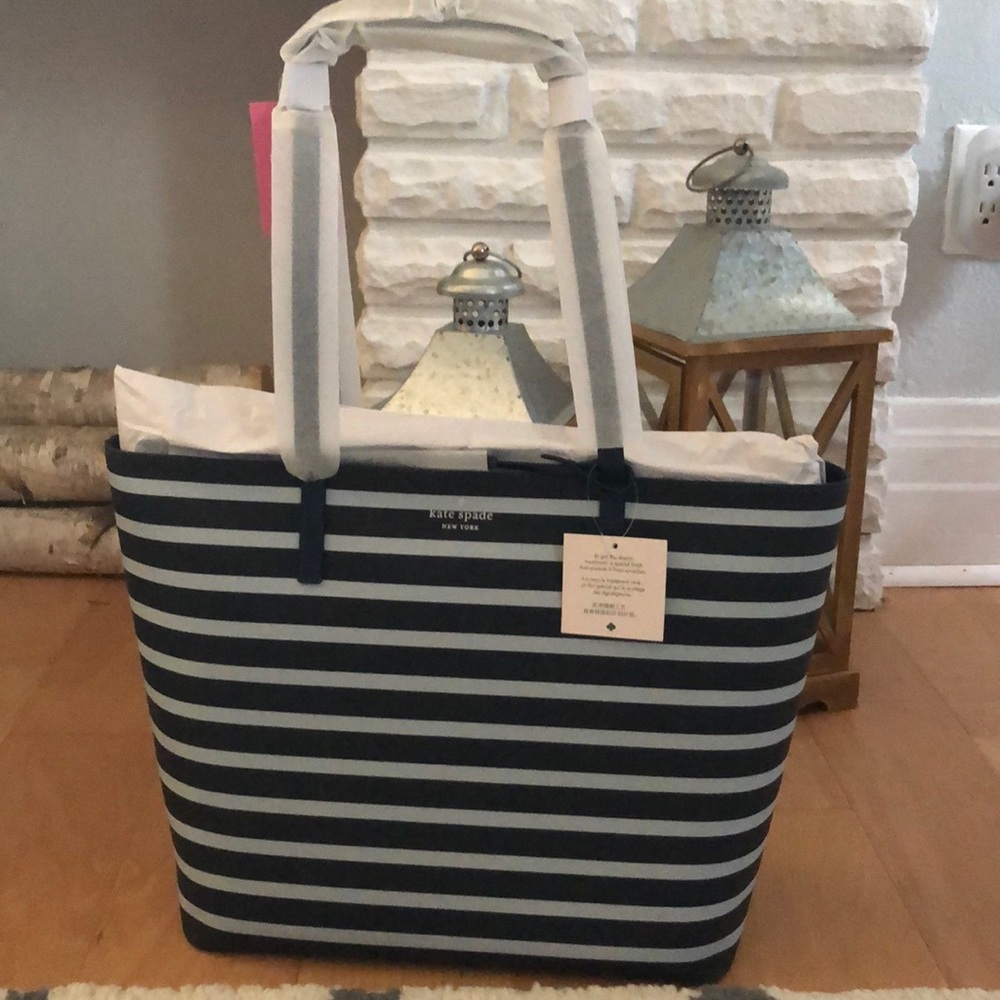 Kate Spade Striped Janie Tote - New with tags